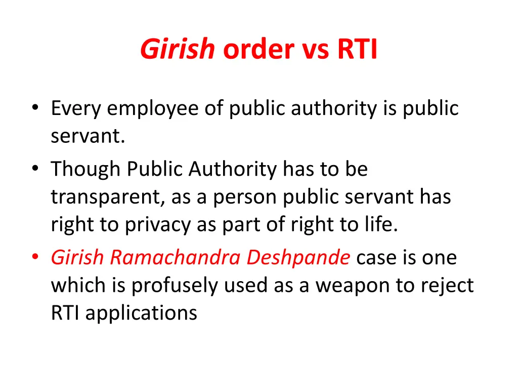 girish order vs rti