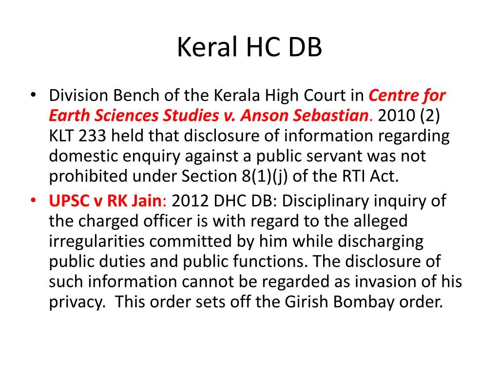 keral hc db