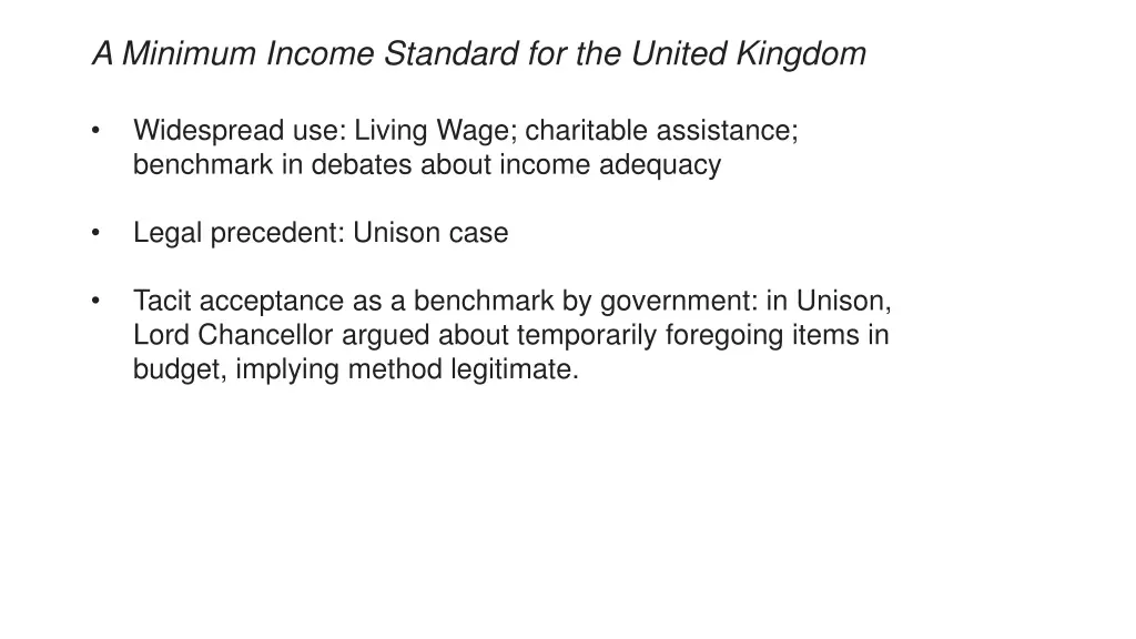 a minimum income standard for the united kingdom 1