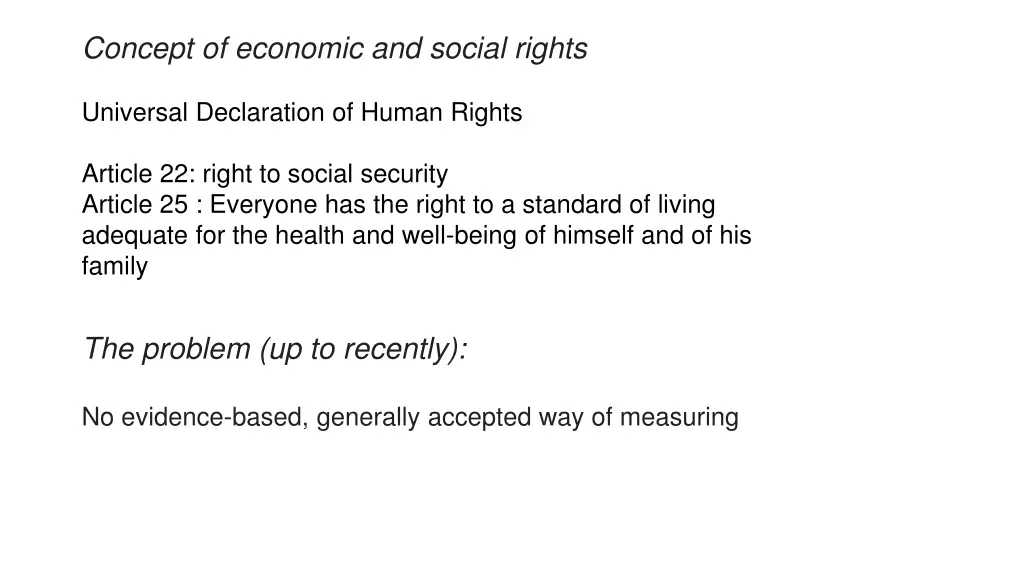 concept of economic and social rights
