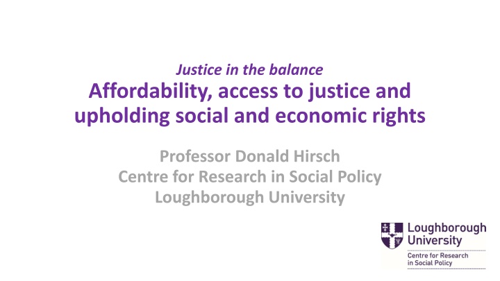 justice in the balance
