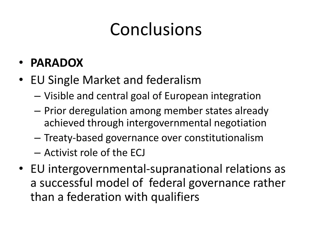 conclusions