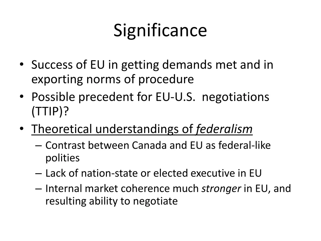 significance