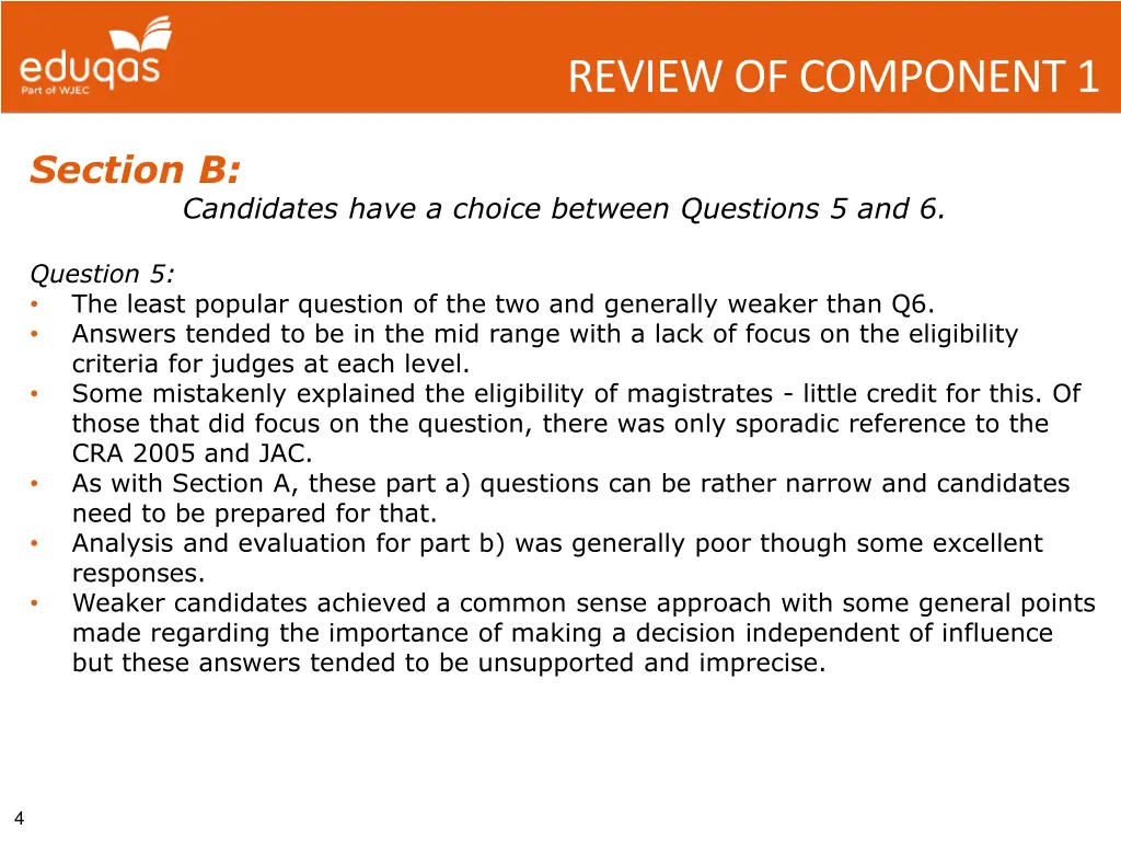 review of component 1 2