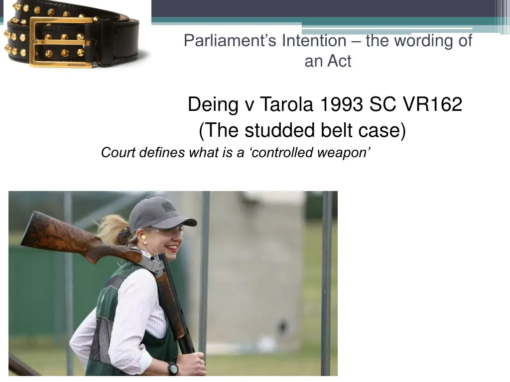 parliament s intention the wording of an act