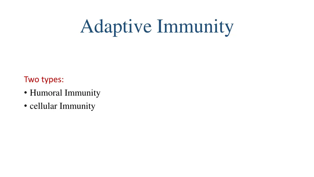 adaptive immunity