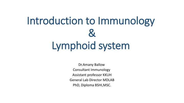 introduction to immunology introduction