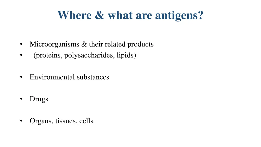 where what are antigens