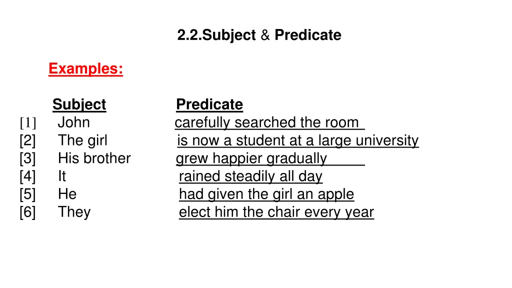 2 2 subject predicate