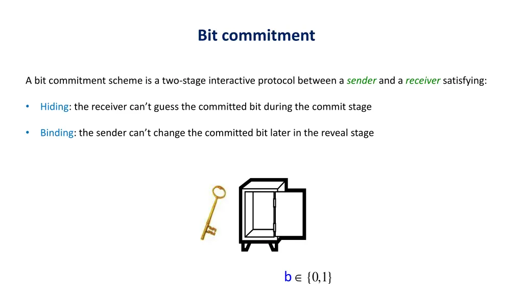bit commitment