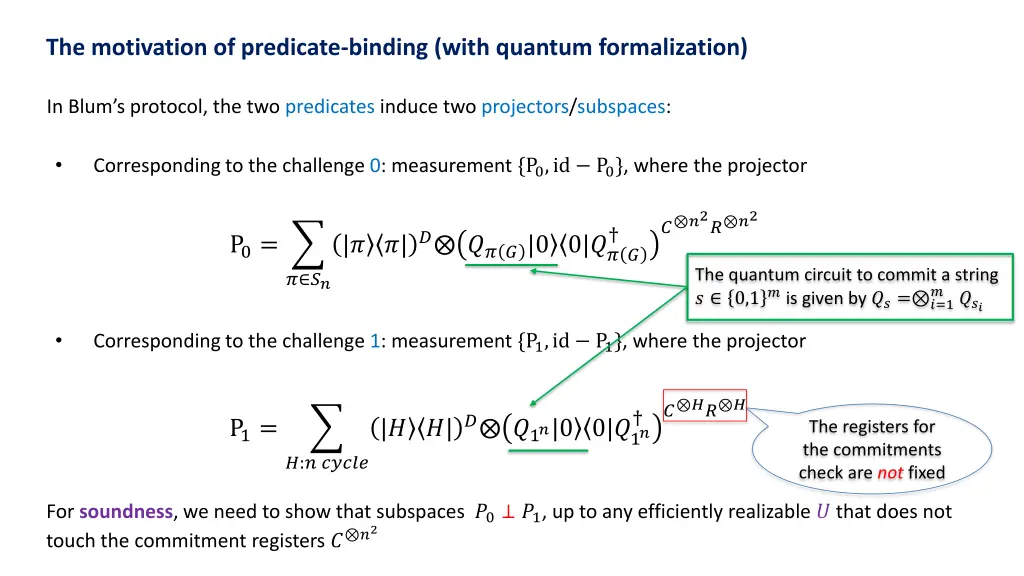 the motivation of predicate binding with quantum