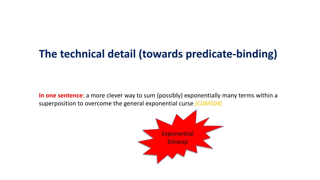 the technical detail towards predicate binding