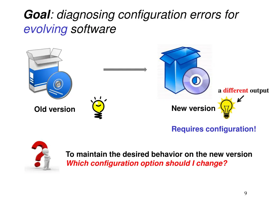 goal diagnosing configuration errors for evolving