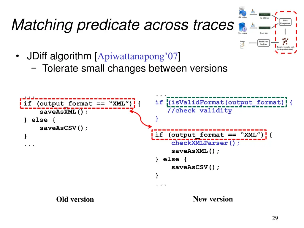 matching predicate across traces