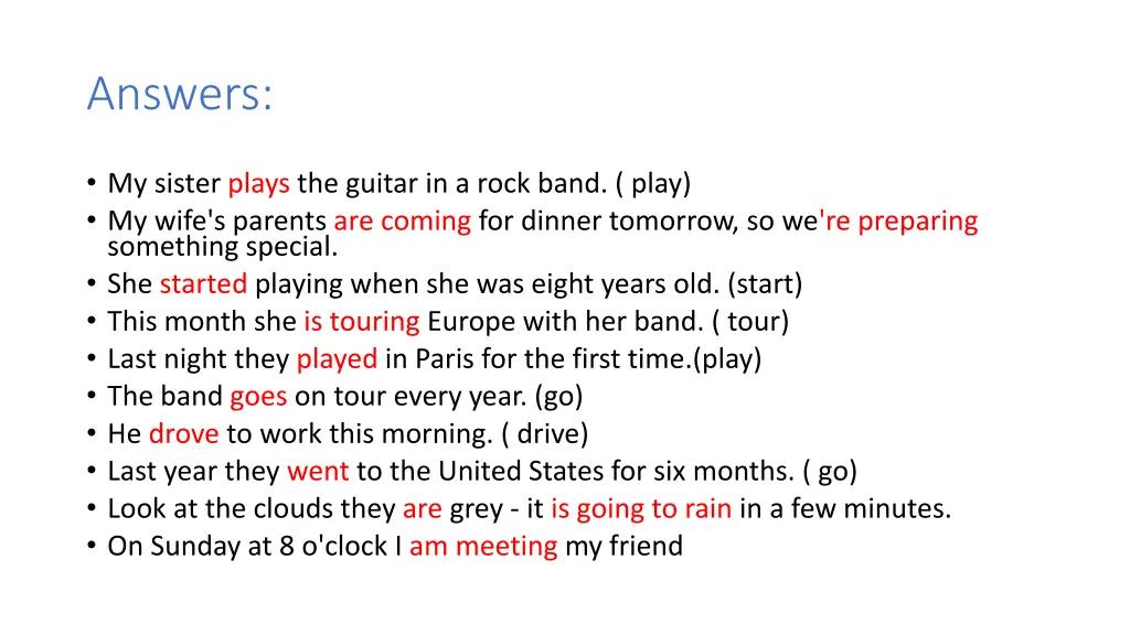 answers