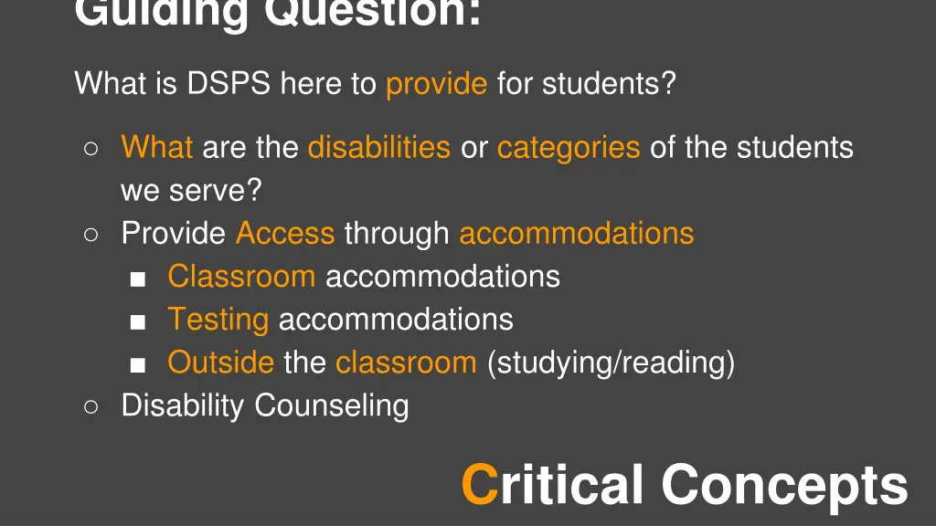 guiding question