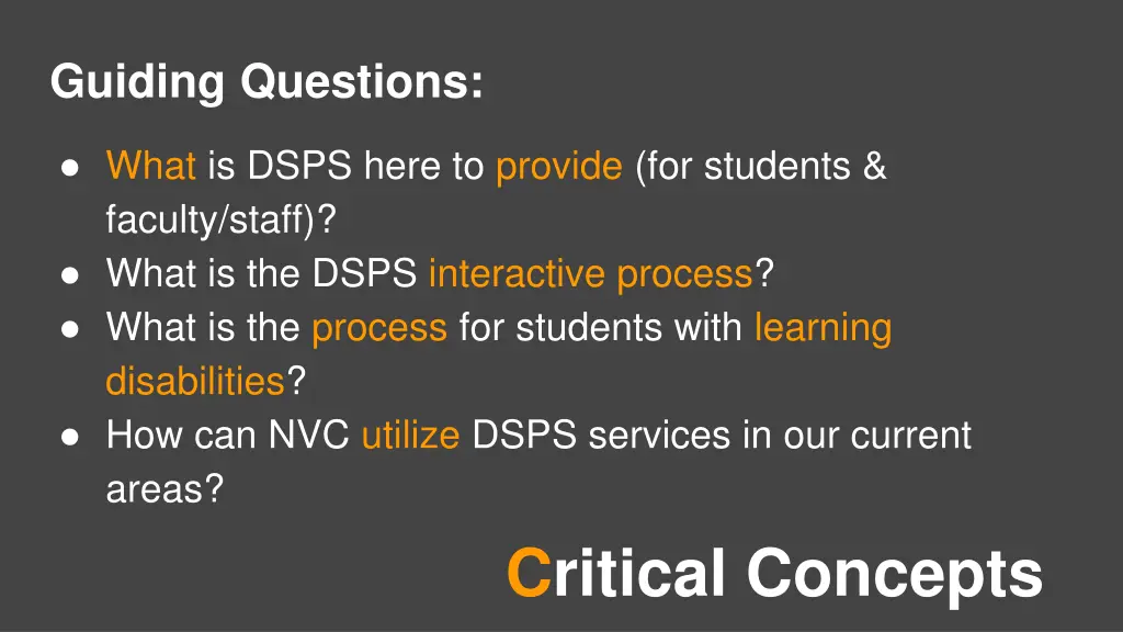 guiding questions