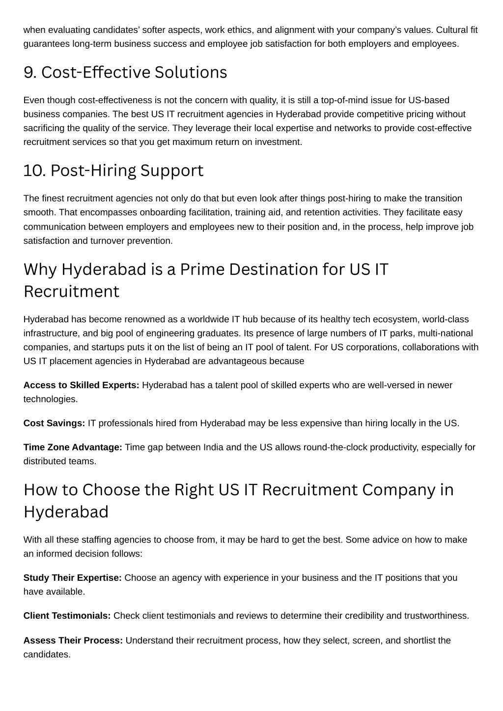 when evaluating candidates softer aspects work