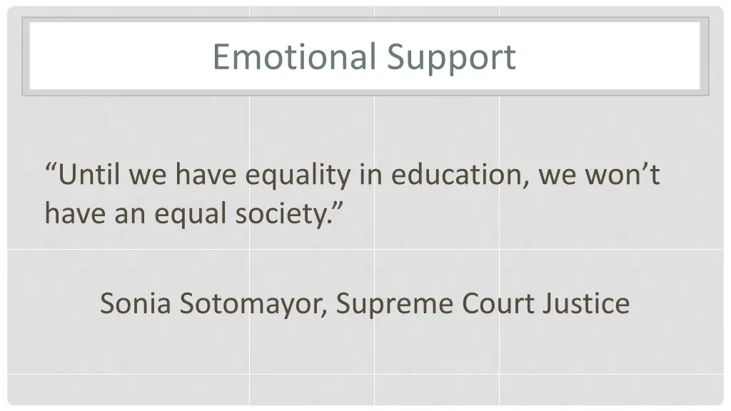 emotional support