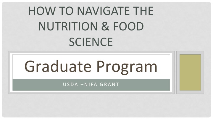 how to navigate the nutrition food science