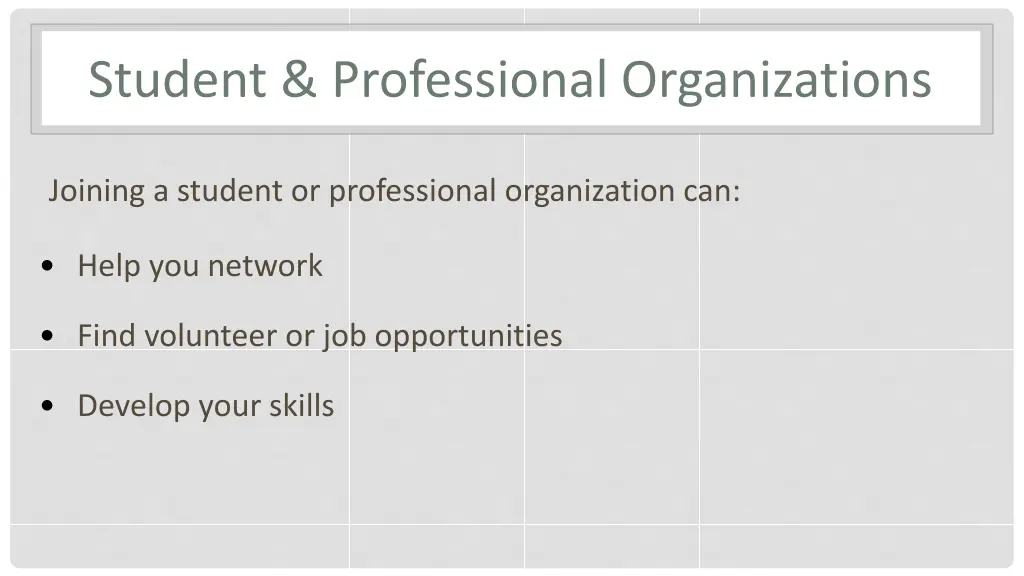 student professional organizations 1