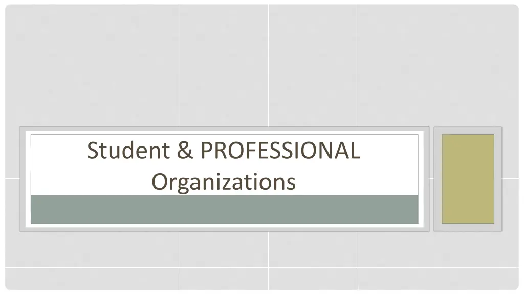 student professional organizations