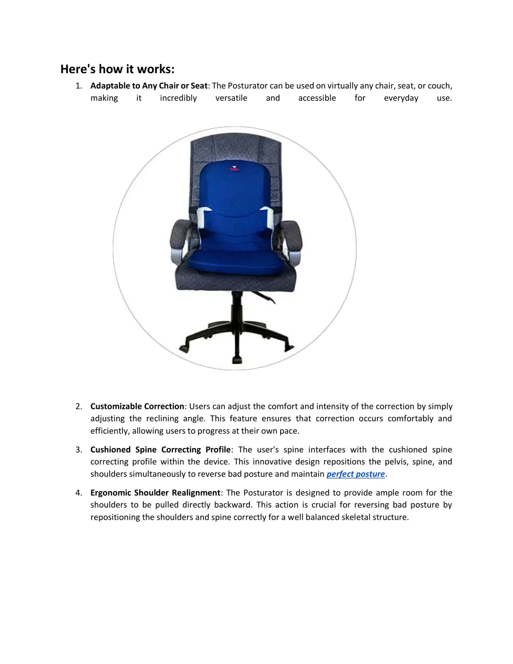 here s how it works 1 adaptable to any chair