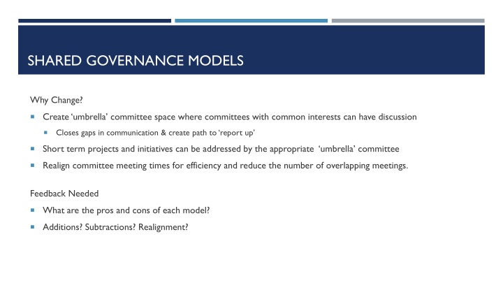 shared governance models