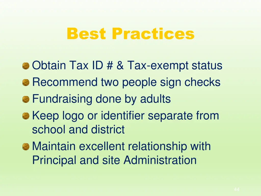 best practices