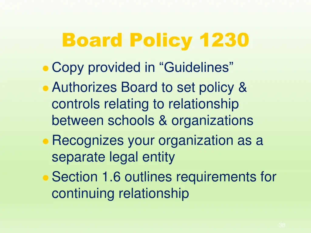 board policy 1230