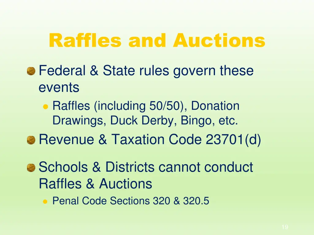raffles and auctions