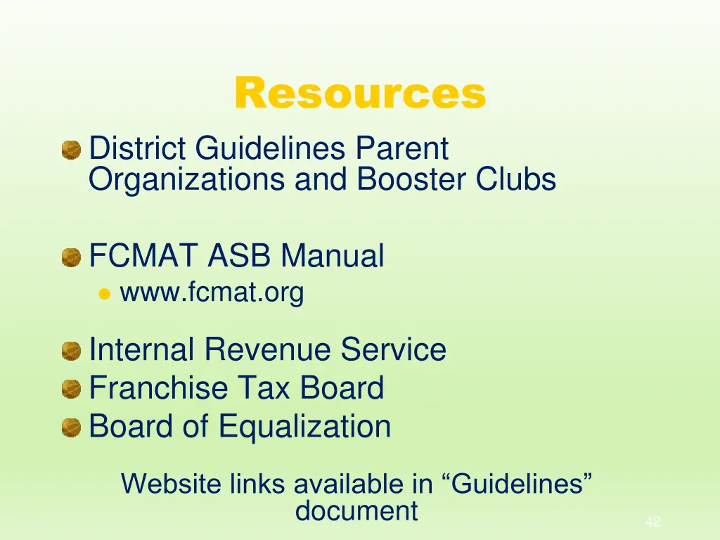 resources