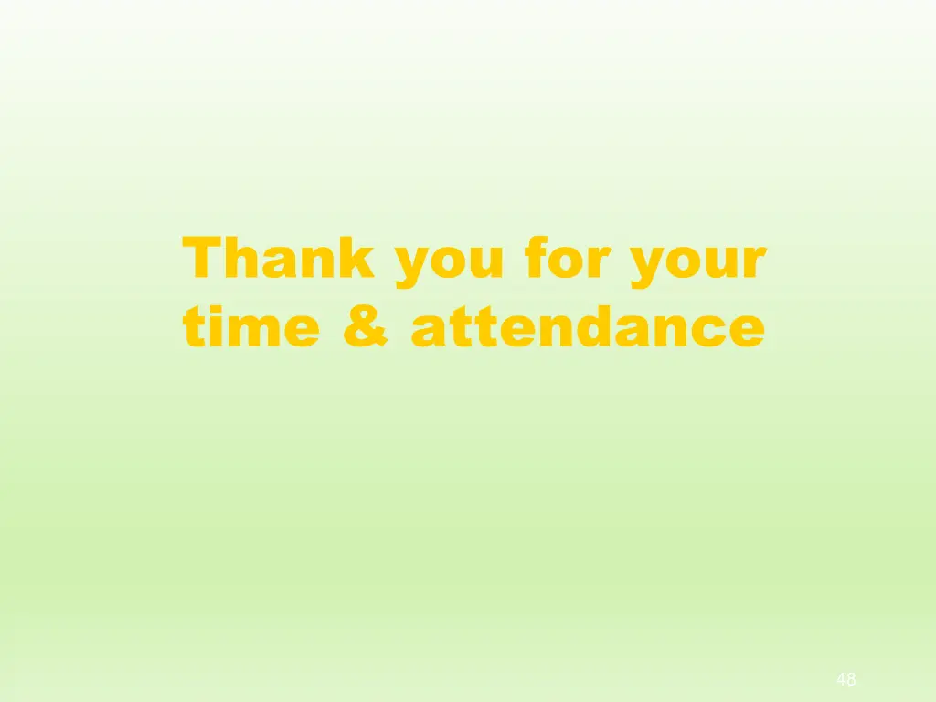 thank you for your time attendance