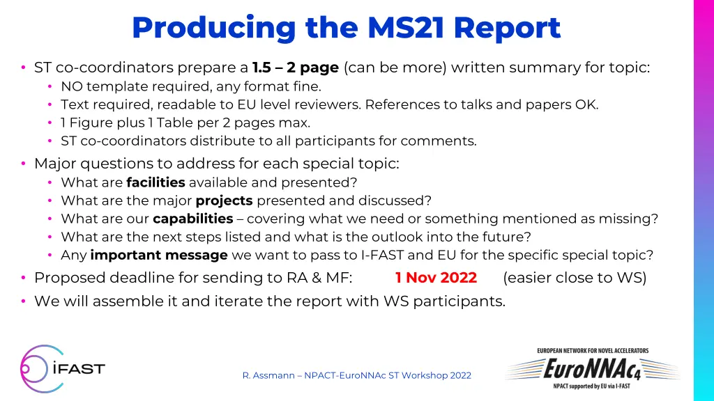 producing the ms21 report