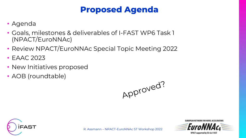 proposed agenda