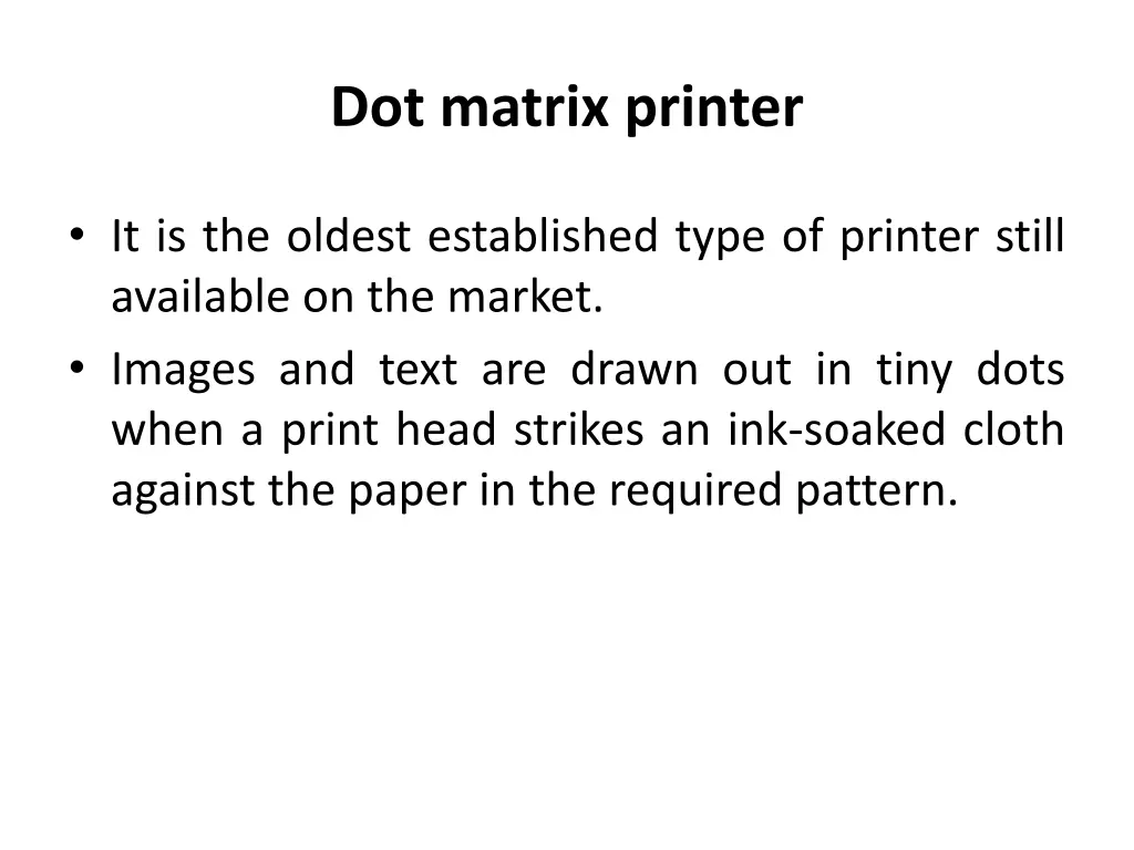 dot matrix printer