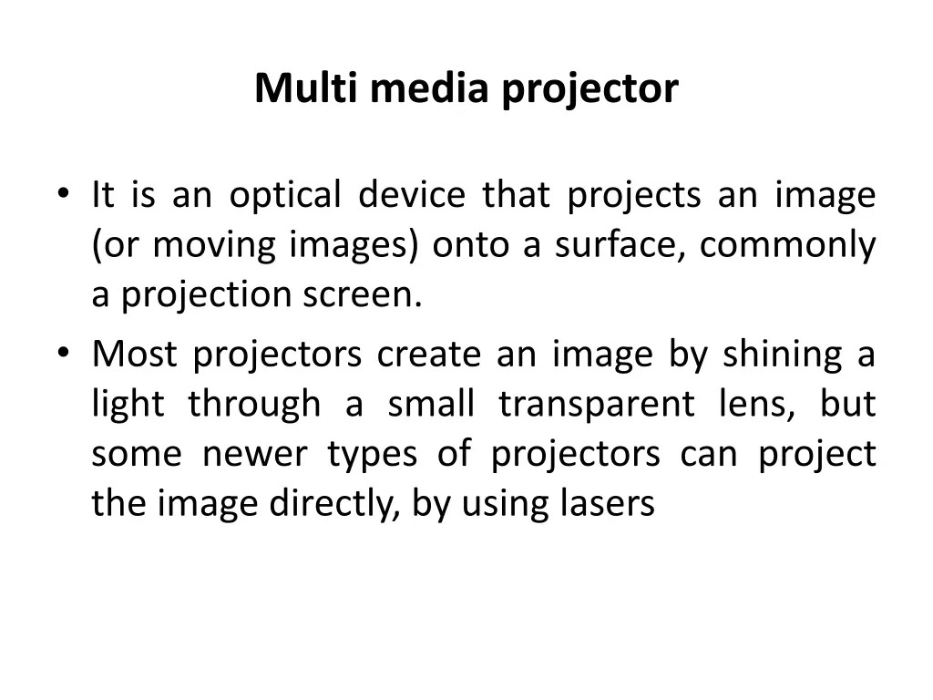 multi media projector