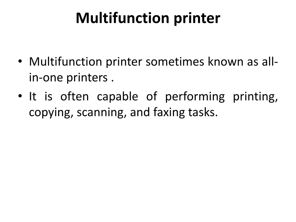 multifunction printer