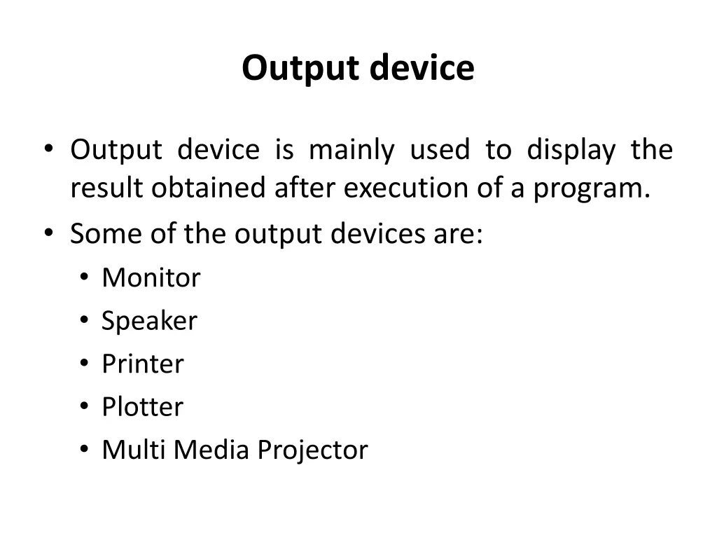 output device