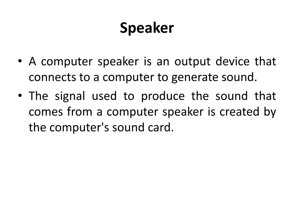 speaker