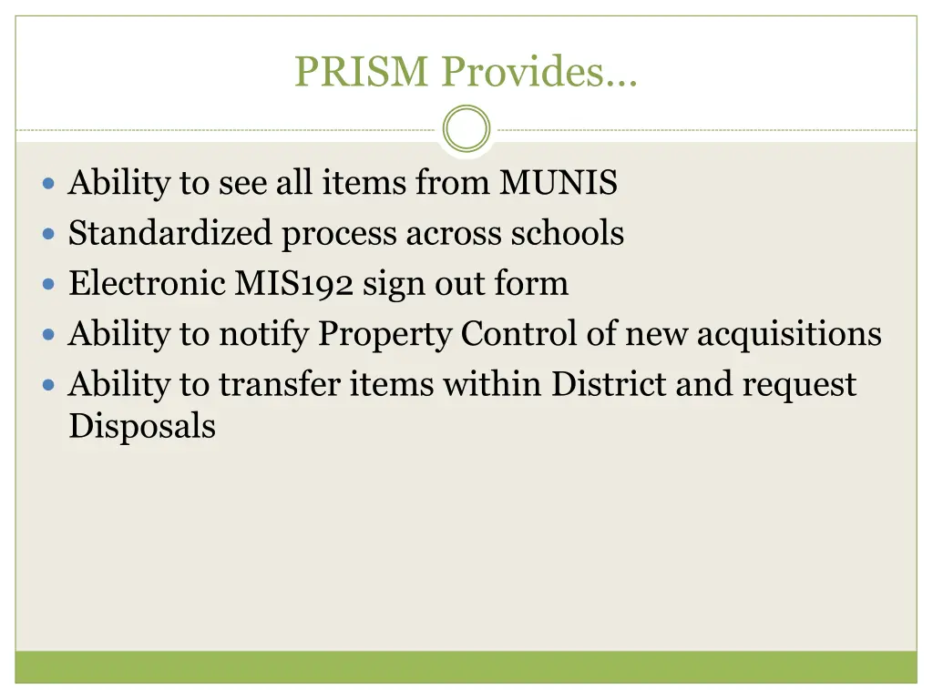 prism provides