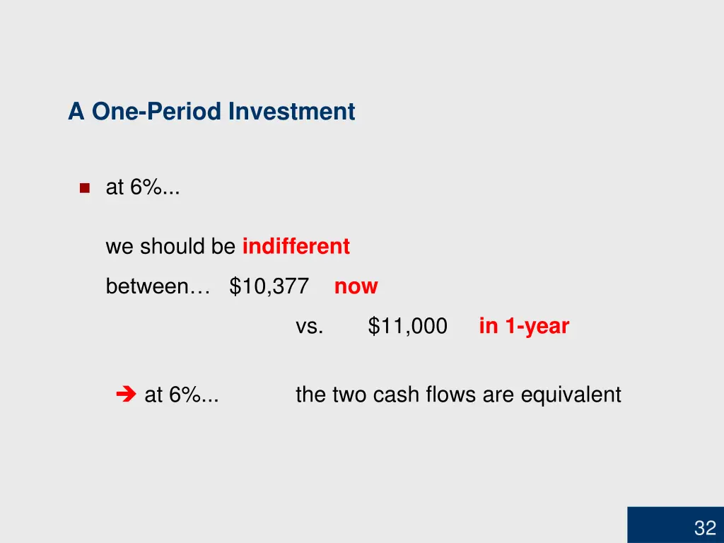 a one period investment 2