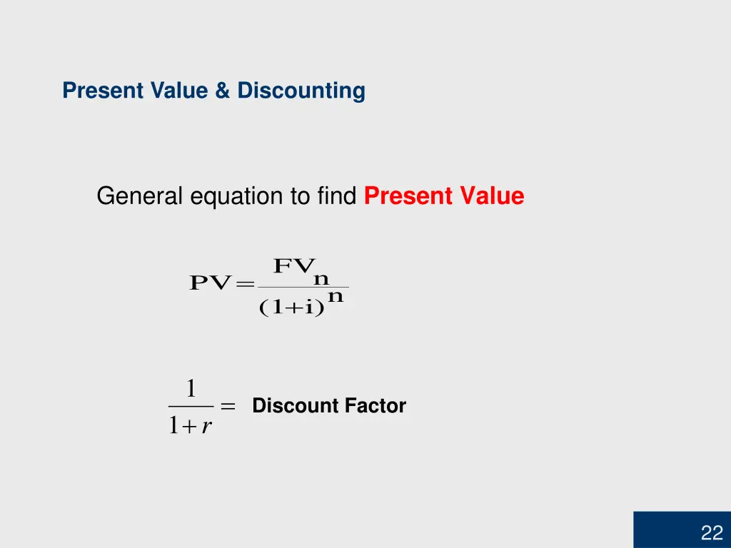 present value discounting