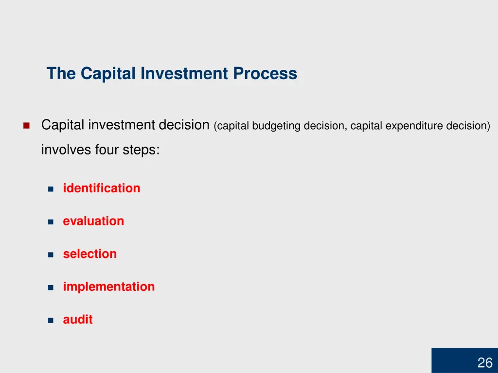 the capital investment process 1