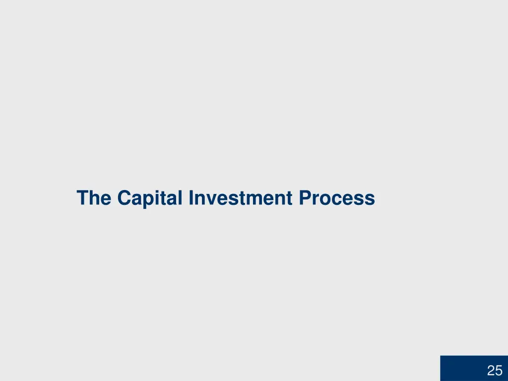 the capital investment process