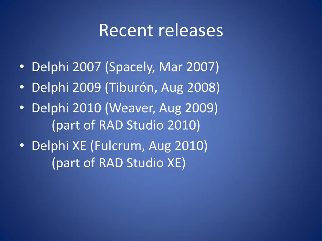 recent releases