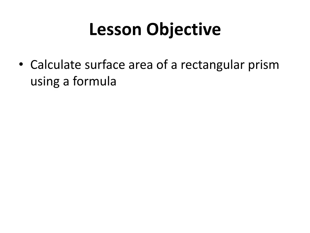 lesson objective