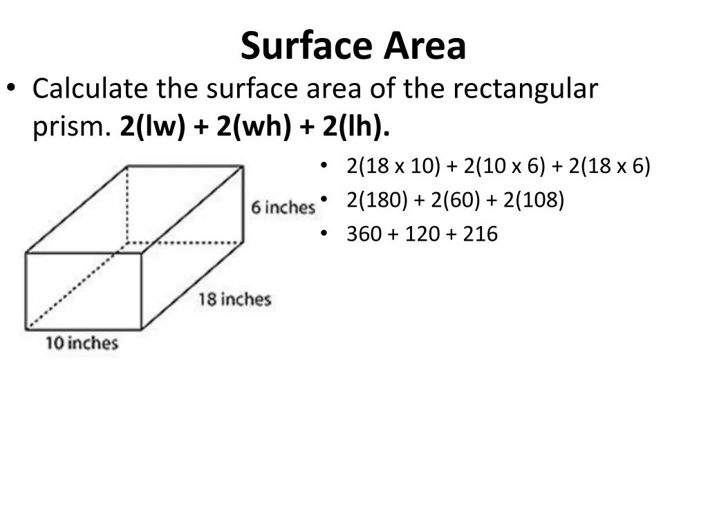 surface area 10