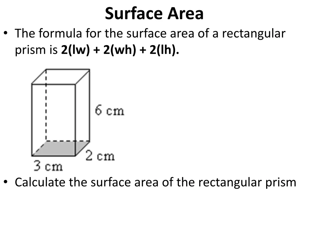 surface area 3
