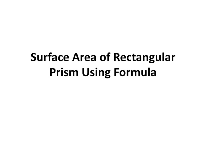 surface area of rectangular prism using formula